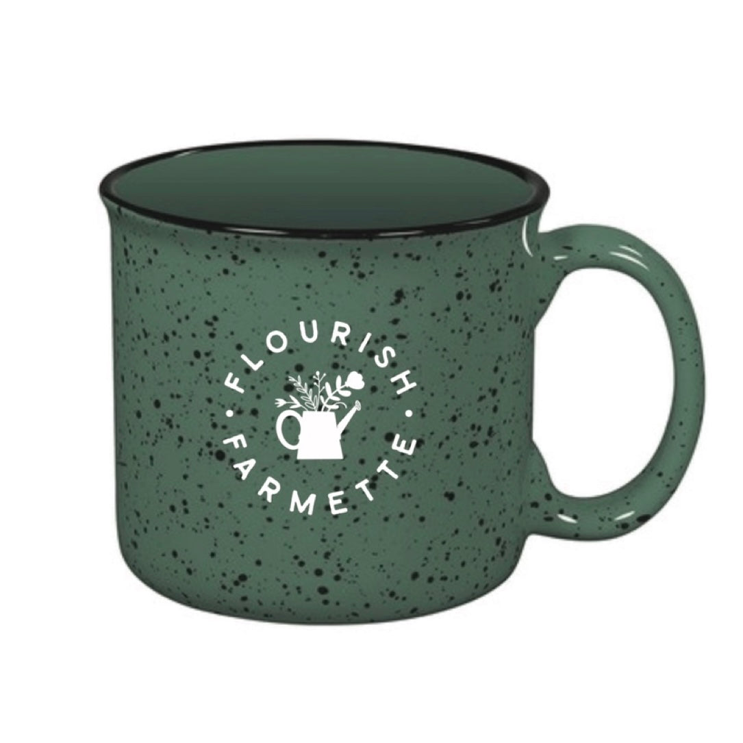 Hunter Green Ceramic Flourish Farmette Campfire Mug